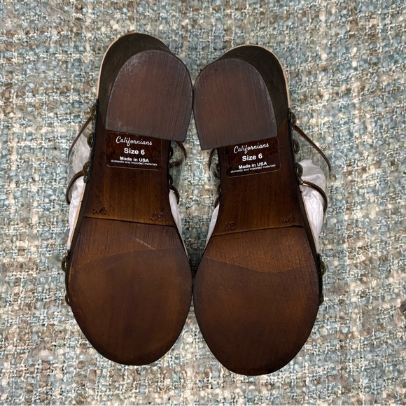 Californians Delilah Studded Retro Platform Heels in Clear/Bronze - Picture 10 of 10